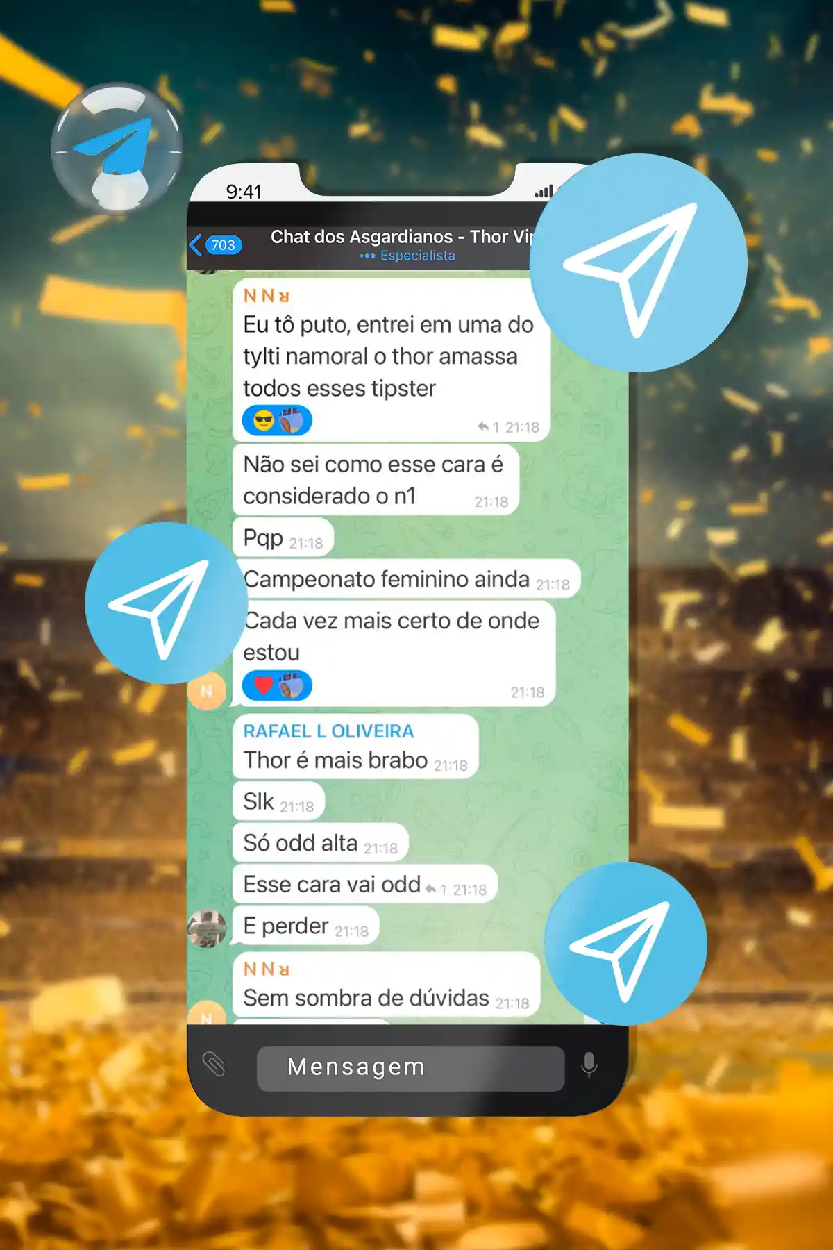 Print de depoimento de um membro da ThorBet