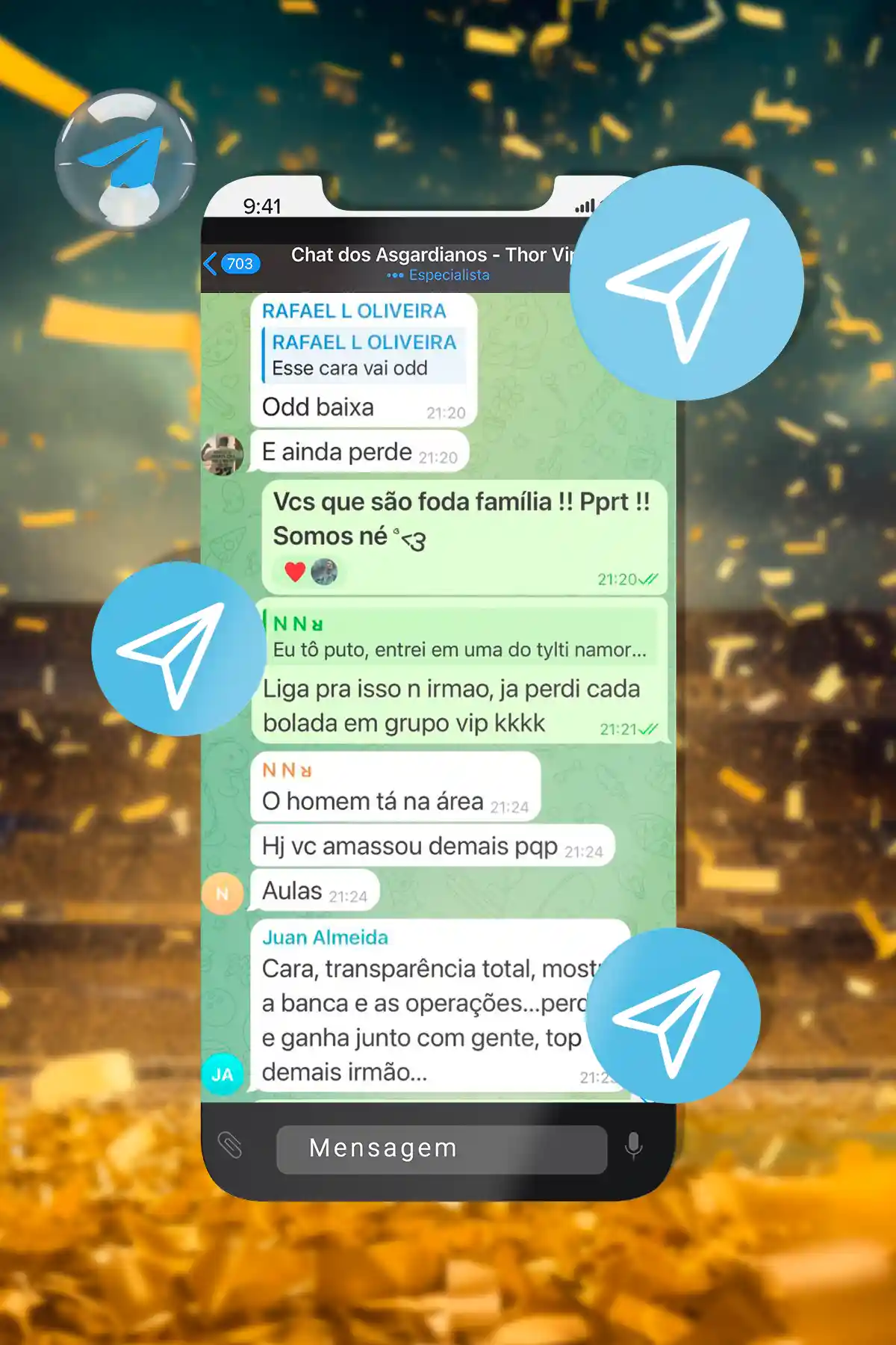 Print de depoimento de um membro da ThorBet