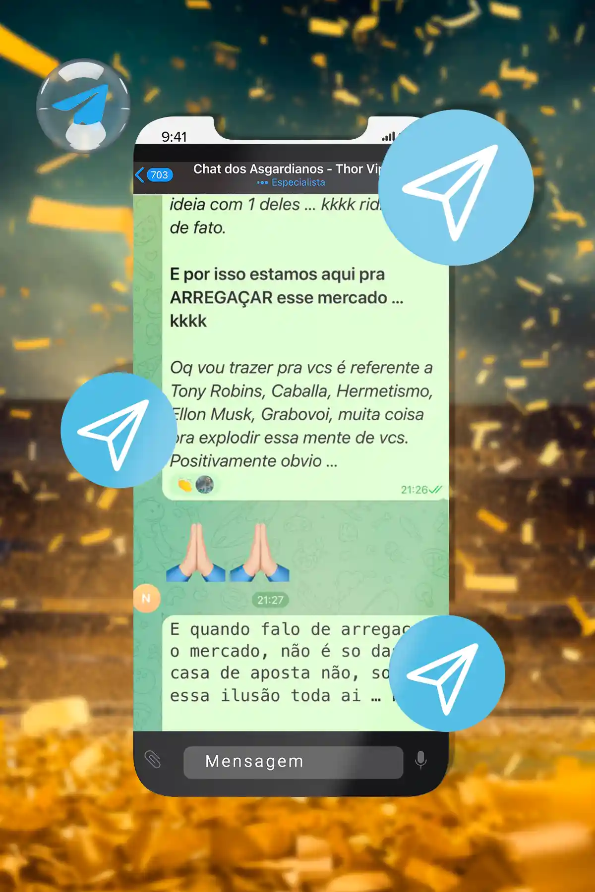 Print de depoimento de um membro da ThorBet